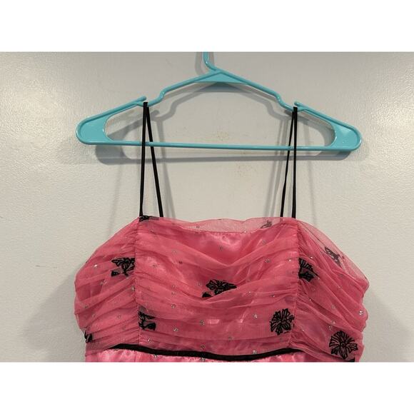 B. Smart Y2K Pink Back Lace Up Short Dress Juniors 9/10 - Picture 2 of 7